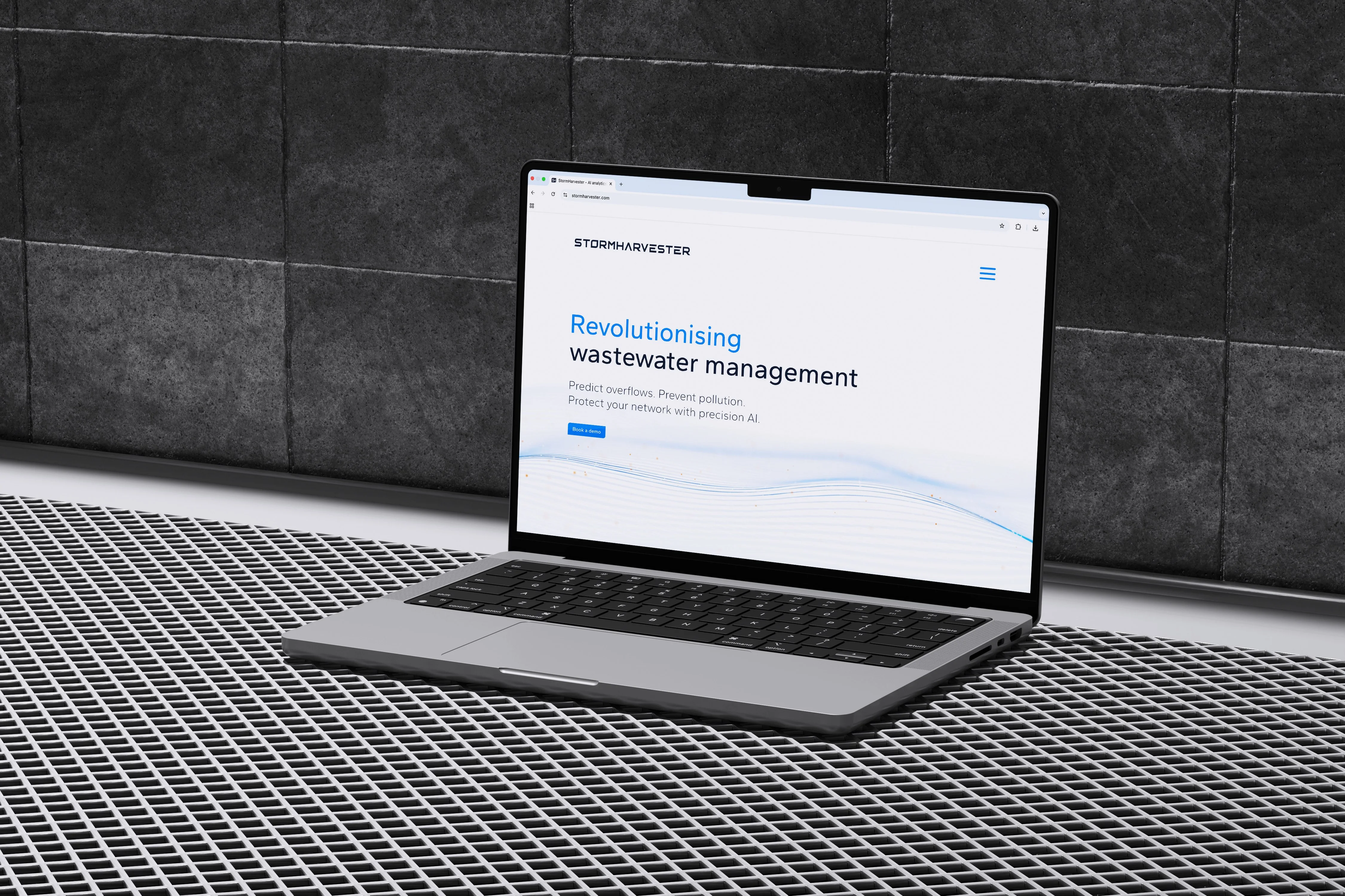 Storm Harvester Website Laptop