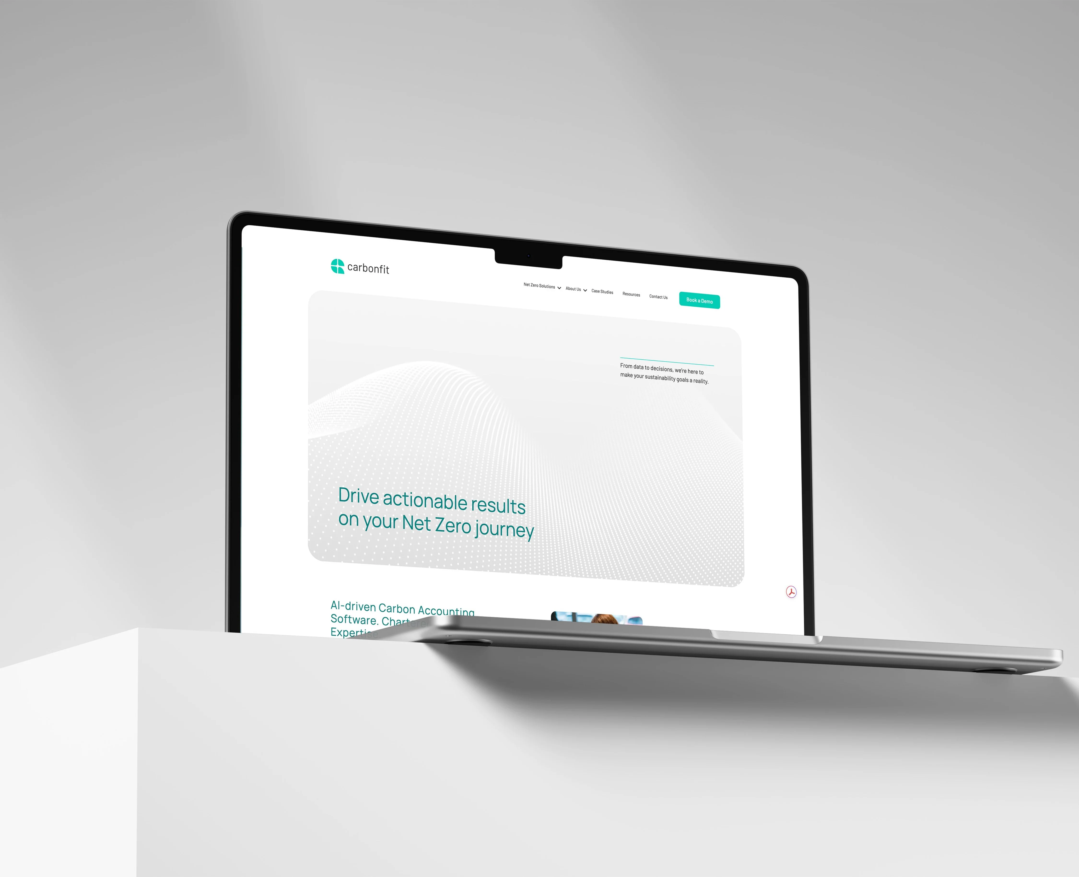 Laptop on Cube Mockup